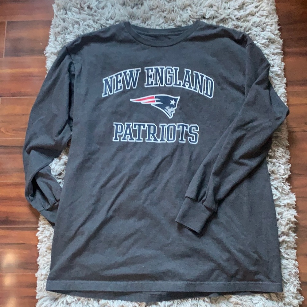 Patriots gray long sleeve tee sz xl vguc!